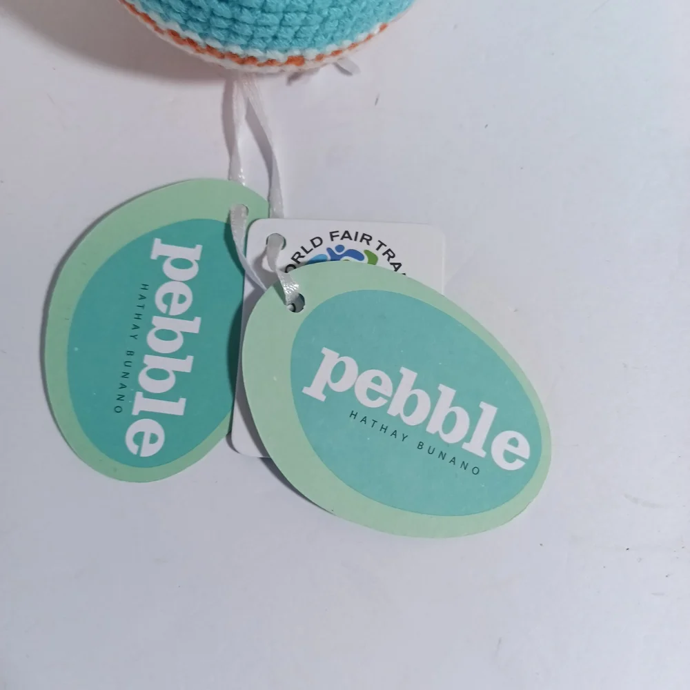 Pebble World Fair Trade Organization Turquoise Whale Rattles 4